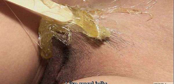  Uncensored bizarre Japanese pubic shaving salon Subtitled